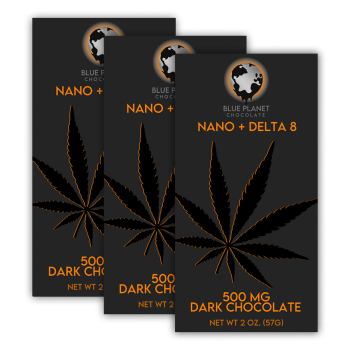 Nano + Delta-8 Dark Chocolate Bars - 3 pack