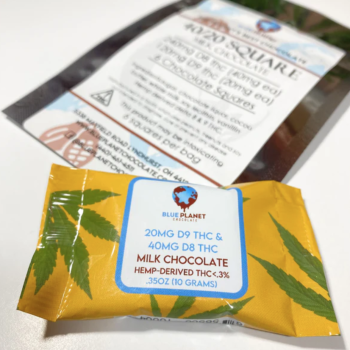 20mg Delta-9 THC + 40mg Delta-8 THC Milk Chocolate Square