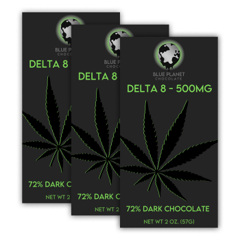Delta-8 THC Dark Chocolate Bar - 3 pack